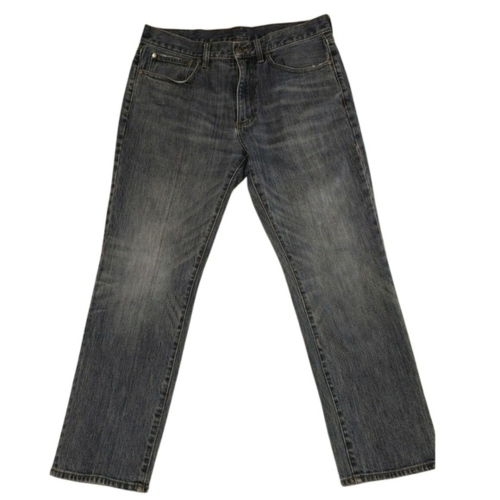 Brooks Brothers Mens 36x32 Straight Fit Jeans Dark Wash‎ Blue Mid Rise Denim